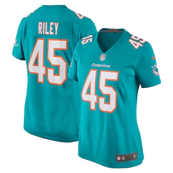 womens nike duke riley aqua miami dolphins game jersey_pi445